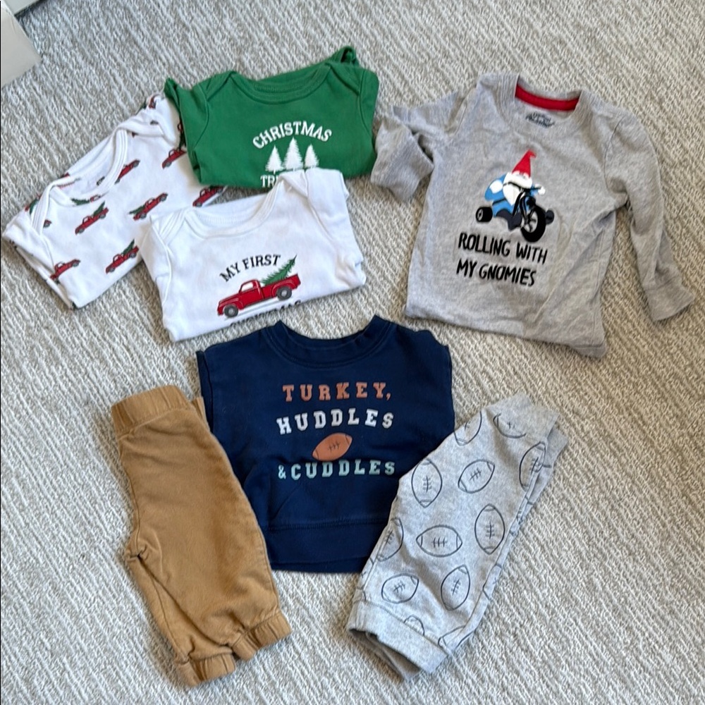 6-12 mo Boys Holiday Clothing Bundle